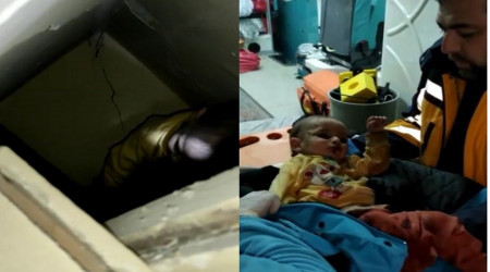 7 aylık Hamza bebek 140'ıncı saatte kurtarıldı