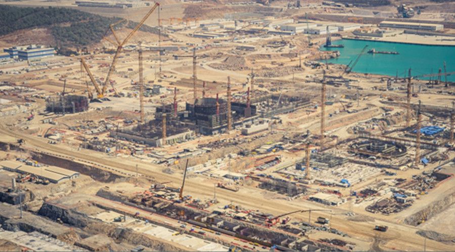 Akkuyu N�kleer Enerji Santrali'nin ���nc� �nitesinin temeli at�ld�