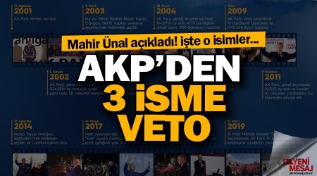 AKP'den üç isme davet yok