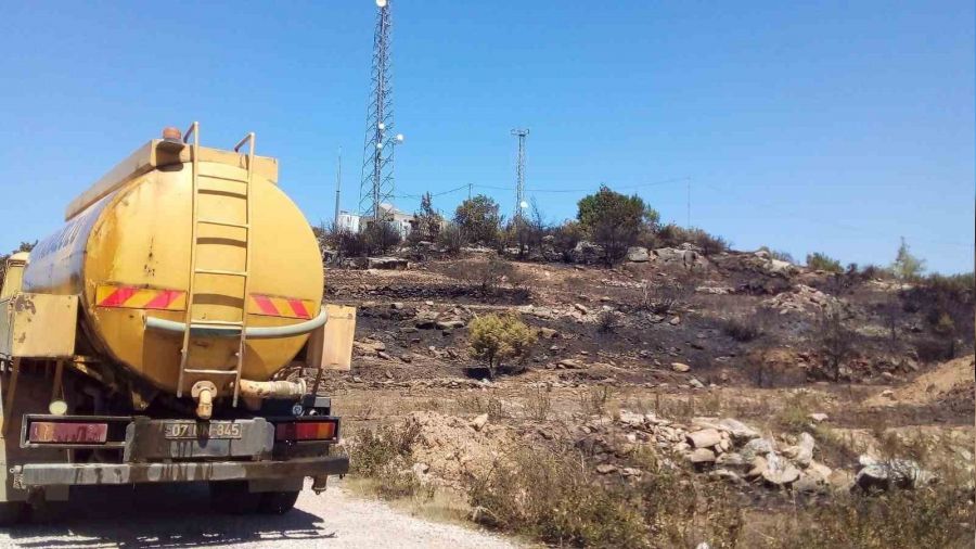Alanya'da çıkan yangında 9 dönüm alan zarar gördü