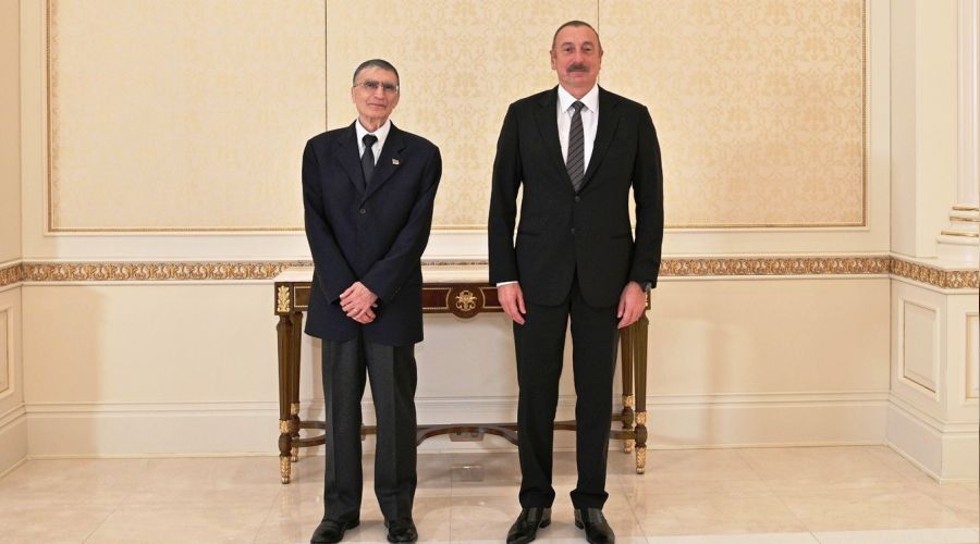 Aliyev, Aziz Sancar'ý kabul etti