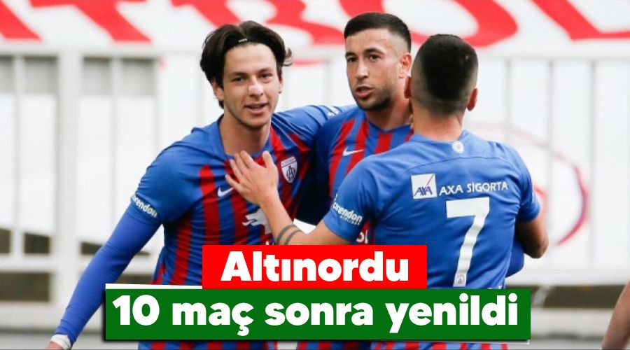 Alt�nordu 10 ma� sonra yenildi 