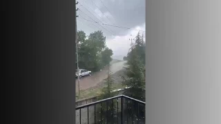 Ankara'da dolu yağışı etkili oldu