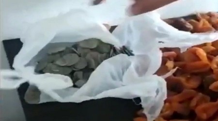 Bakın kayısı kolilerinden ne çıktı!