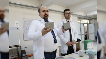 BEÜ'lü mühendiser seramik artıklarından ucuza dayanıklı köpük beton üretti