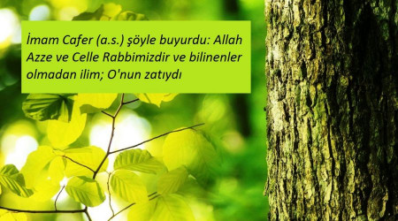 ‘Bilinenler olmadan ilim; O'nun zatıydı’
