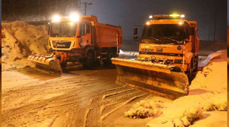 Bolu'da önce yağmur sonra kar