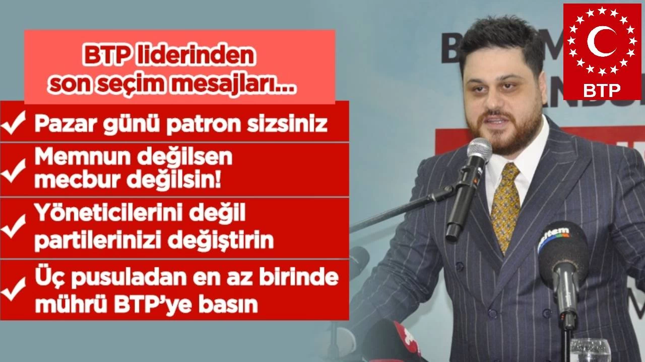 BTP lideri Hseyin Ba semene son mesajlarn canl yaynda verdi