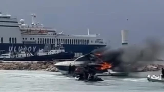 �e�me'de motoryatta yang�n pani�i