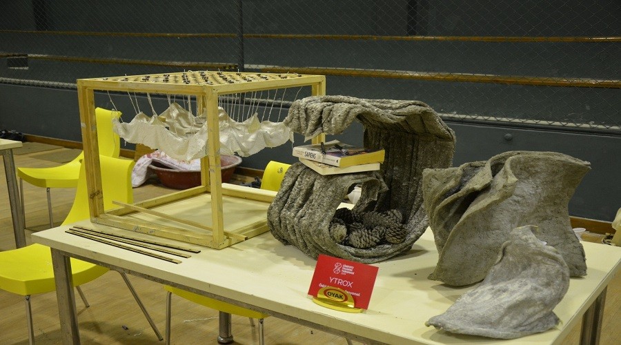 �imentoyu sanata d�n��t�renlerin yar��mas� yap�ld�