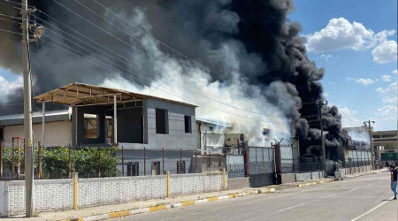 Diyarbakr'da kozmetik fabrikasnda yangn: Yarallar var