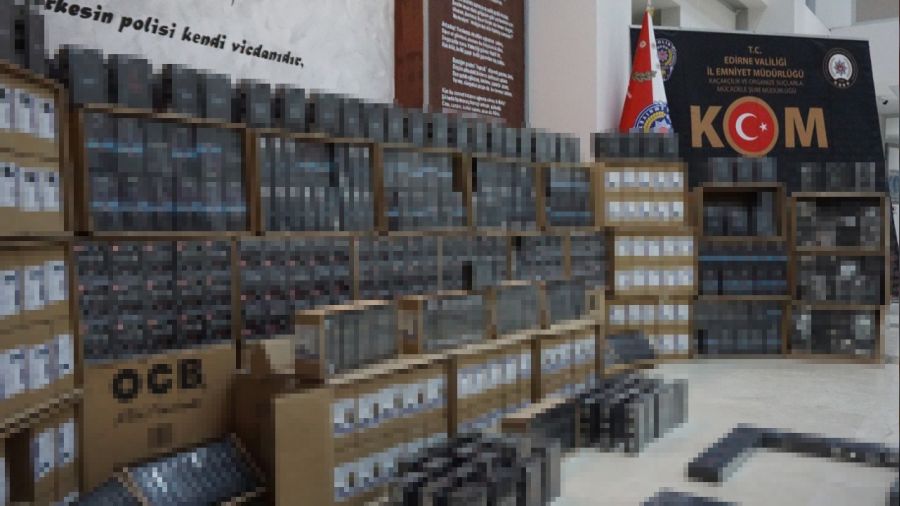 Edirne'de 10 milyon TL'lik kaçakçılık operasyonu