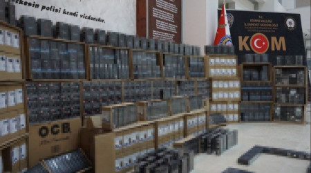 Edirne'de 10 milyon TL'lik kaçakçılık operasyonu