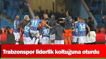 Fenerbahçe'yi 3-1 yenen Trabzonspor liderlik koltuğuna oturdu