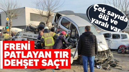 Freni patlayan tır dehşet saçtı