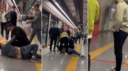 Gaziosmanpaşa'da metroya asılan Türk bayraklarını yırtan kişi tutuklandı