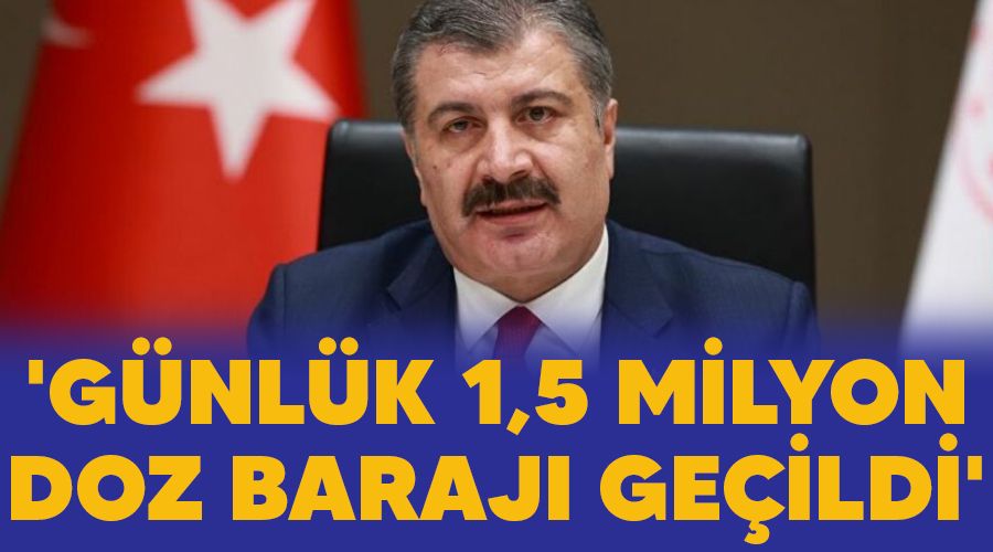 'G�nl�k 1,5 milyon doz baraj� ge�ildi'