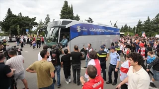 Gürcistan Milli Takımı'na coşkulu karşılama