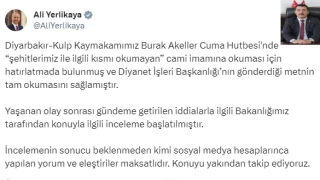 Hutbe tartışmasıyla ilgili inceleme başlatıldı