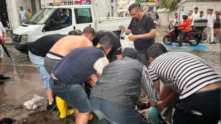 zmir'de iki kiinin ld olayda ilk phe kanalizasyon civarndaki kaak: 'Beni de daha nce elektrik arpt'
