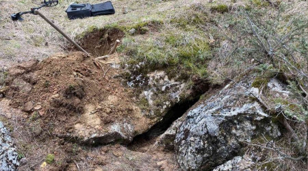 Kaçak definecilere jandarmadan suçüstü baskın
