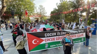 Karaman'da yzlerce kii Gazze iin yrd