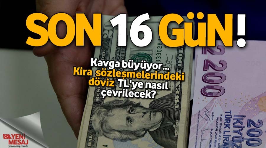 Kiralarn TL'ye evrilmesinde son 16 gn