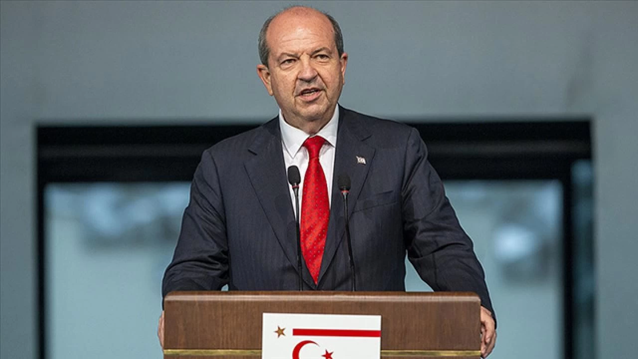 KKTC Cumhurbaşkanı Tatar, 20 Temmuz Barış ve Özgürlük Bayramı geçit töreninde konuştu