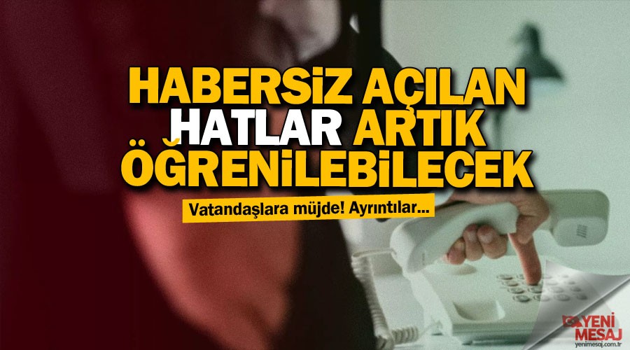 Mjde! Artk habersiz alan sabit hatlar renilebilecek