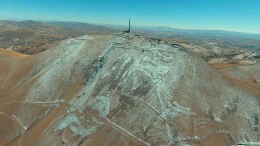 Palandöken'in zirvesi dron ile görüntülendi