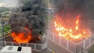 Pendik'te ocuk parknda yangn