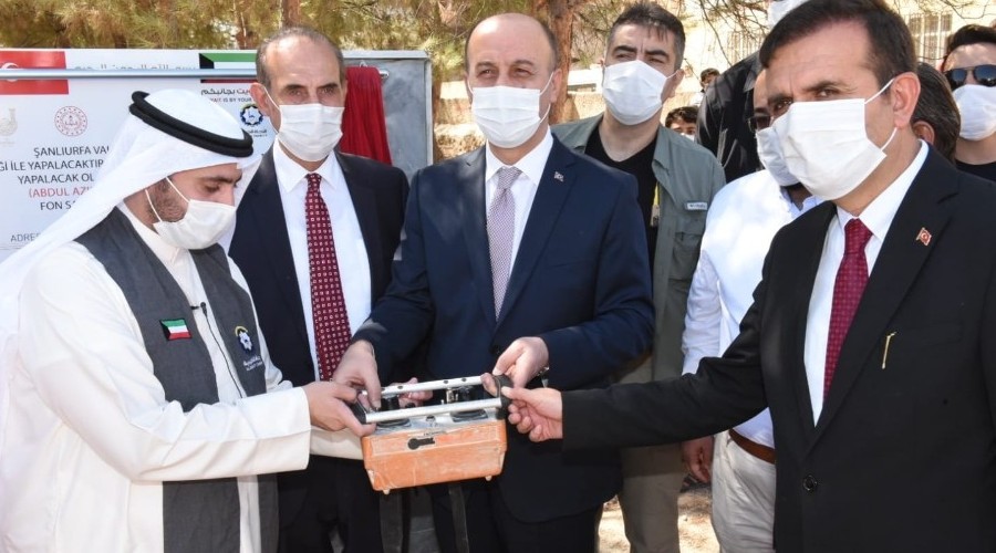Protokolü imzalanan okulun temeli atıldı
