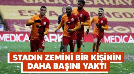 Stadın zemini bir kişinin daha başını yaktı
