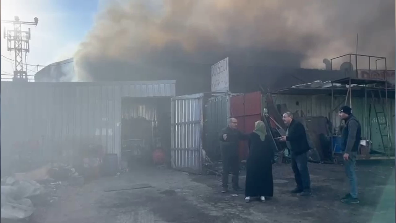 Tekirda'da tr parknda yangn panii