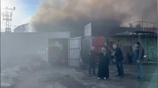 Tekirda'da tr parknda yangn panii