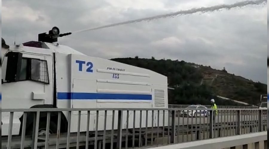 TOMA bu kez yang�na m�dahale etti