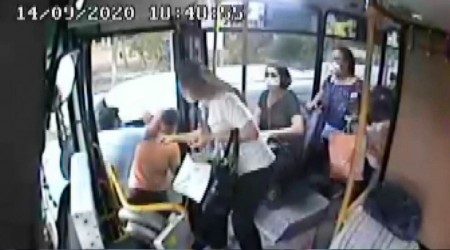 Toplu taşıma aracında dehşet