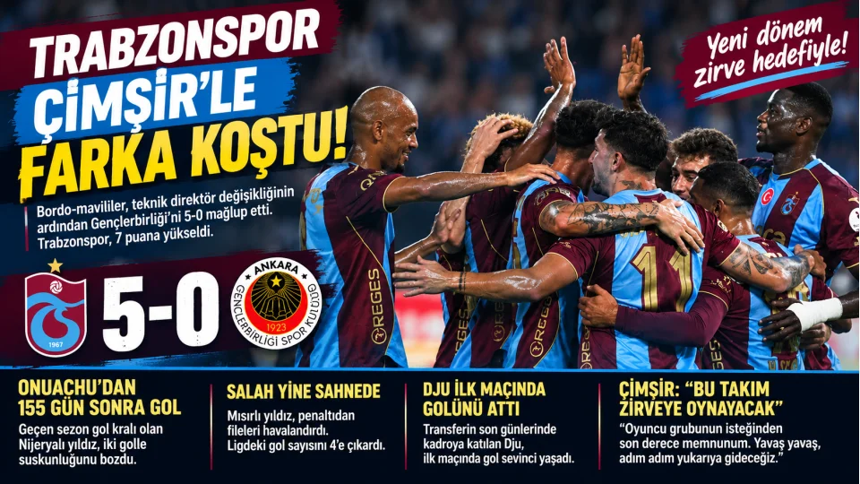 Trabzonspor�dan 5 goll� g�vde g�sterisi!