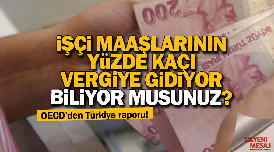 Türkiye'de işçi maaşlarının yüzde 37.2'si vergiye gidiyor