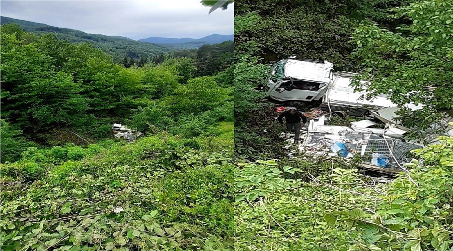 Uçuruma yuvarlanan kamyon GPS sinyali ile bulundu
