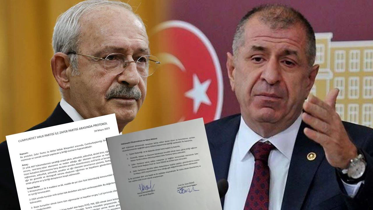 Ümit Özdağ Kılıçdaroğlu ile imzalanan gizli protokolü paylaştı