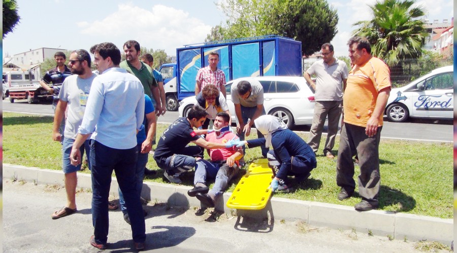 Yola dökülen yağ kaza yaptırdı