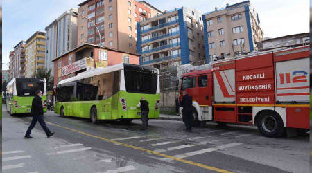 Yolcu otobsnde korkutan yangn