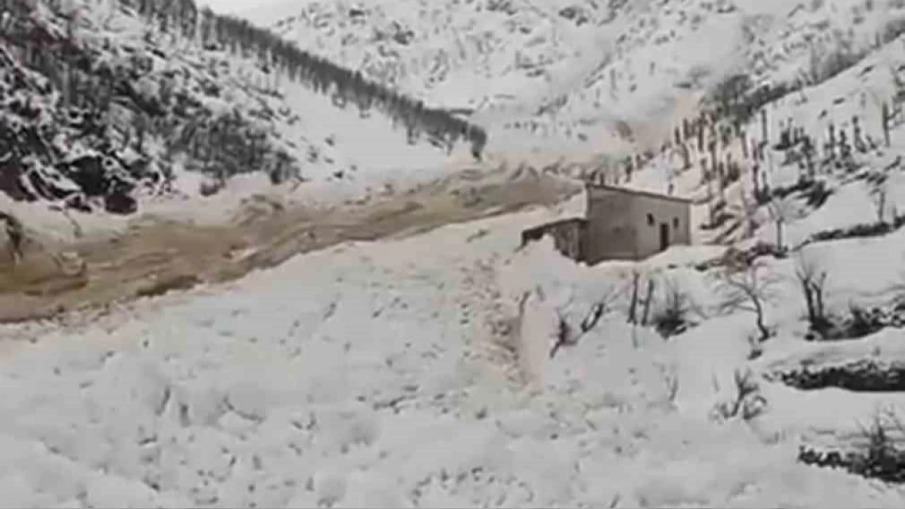 Yüksekova'da çığ düştü, köyün şehirle ulaşımı kesildi