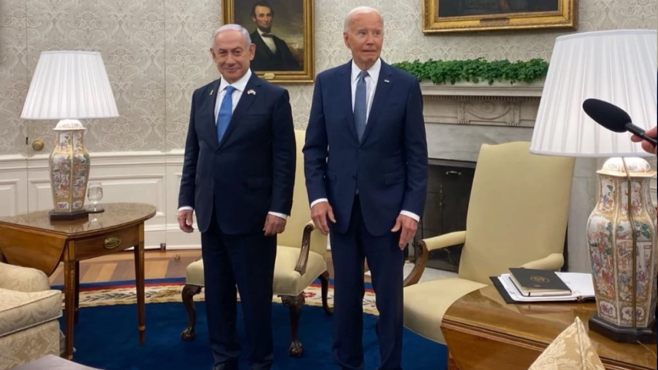 ABD Ba�kan� Biden, Beyaz Saray'da Netanyahu ile bir araya geldi