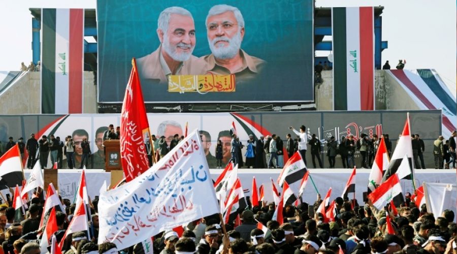 ABD'nin şehit ettiği Kasım Süleymani için Bağdat'ta miting düzenlendi