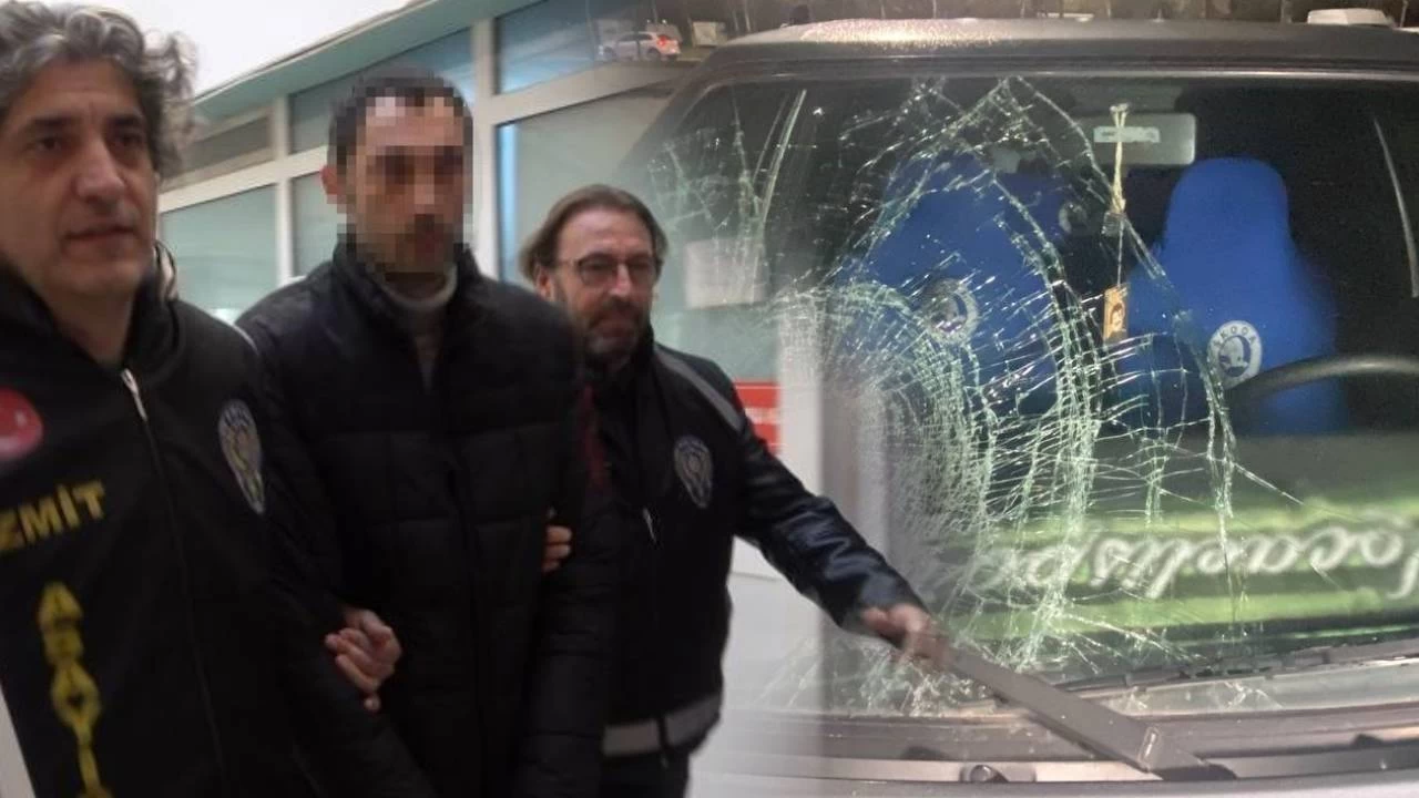 Ağabeyine kızıp 35 aracın camını kıran şüpheli tutuklandı