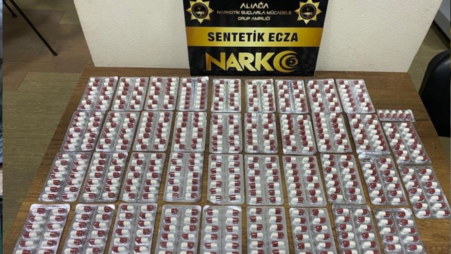 Aliağa'da 530 adet sentetik hap ele geçirildi
