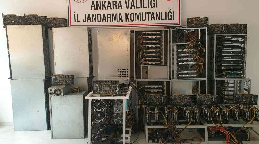 Ankara'da yasa dışı kripto para üretimi yapan yerlere baskın
