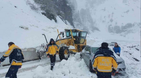 Artvin'de 6 köyün yolu kar nedeniyle kapandı